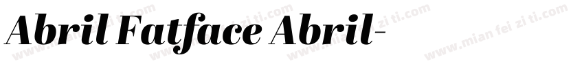 Abril Fatface Abril字体转换